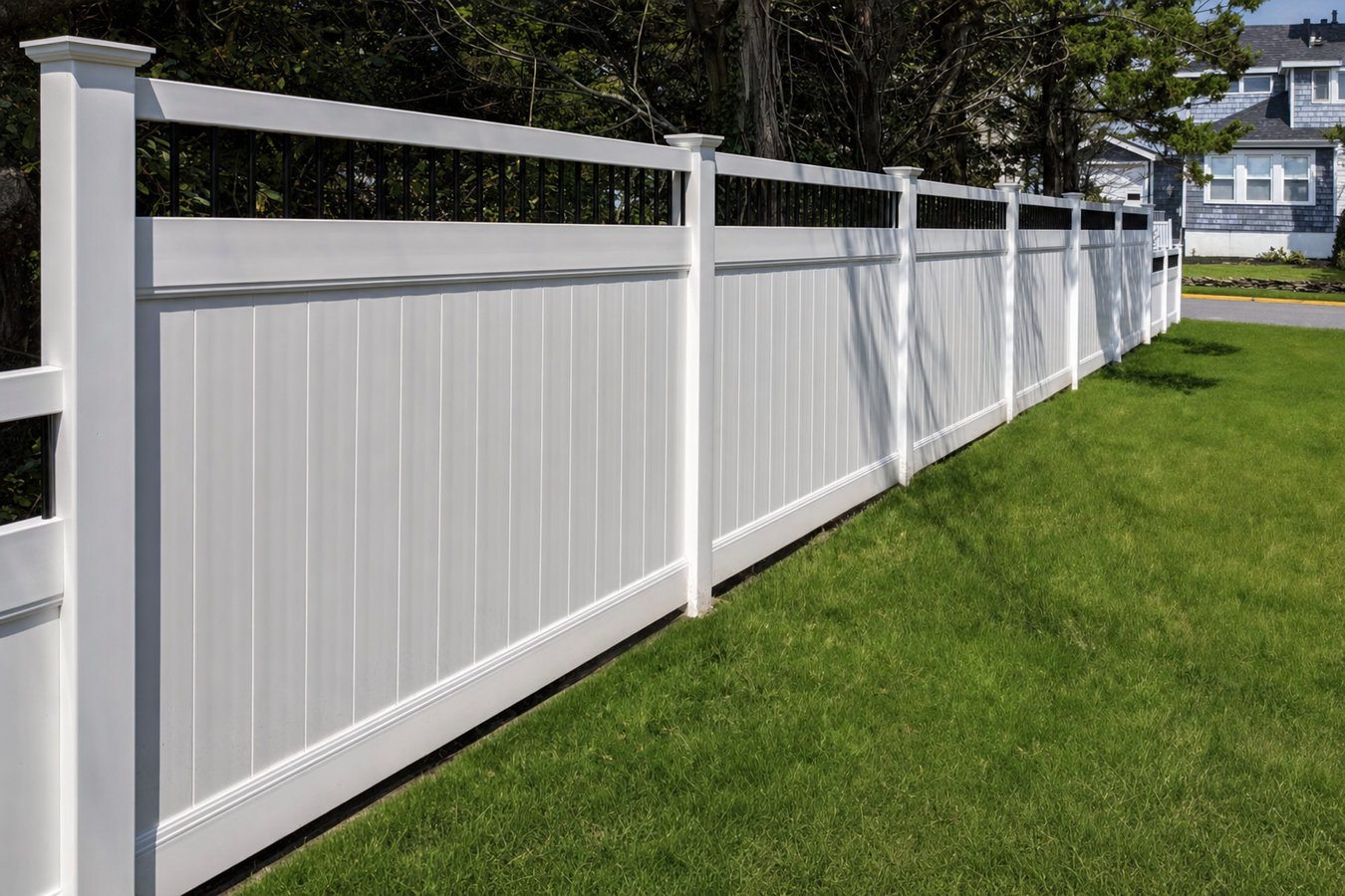 Vinyl fence installation
